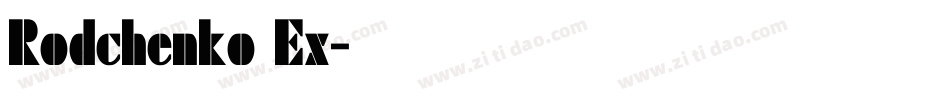 Rodchenko Ex字体转换